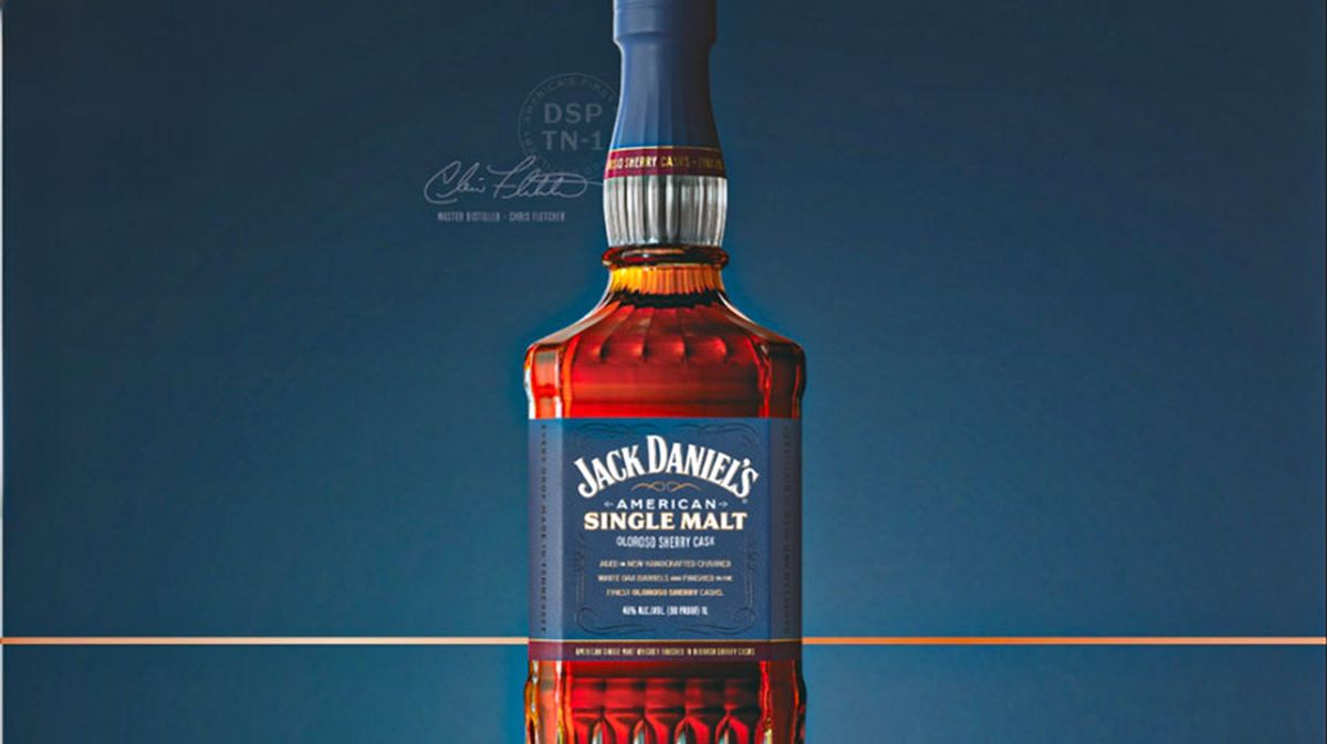 Blue Jack Daniels na plavoj podlozi