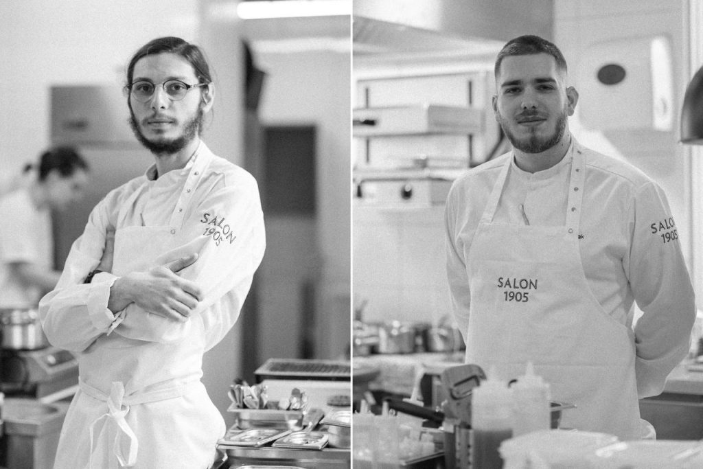chef Ivan Tasić i sous chef Nikola Šorak, prolećni meni restorana Salon 1905