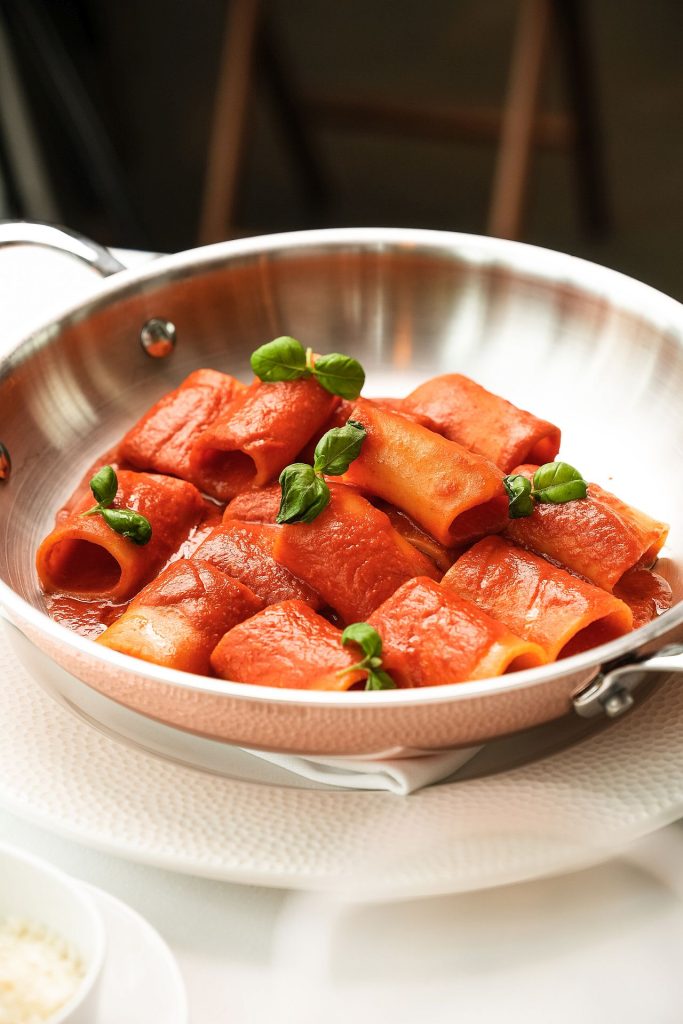 restoran savant, savant st regis, Paccheri pomodoro