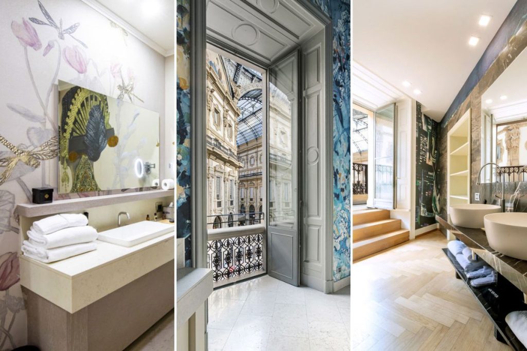 Galleria Vik Milano deluxe sobe kupatila, prvi hotel muzej u Milanu