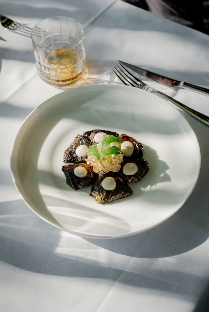 puter fine bistro sarmice od vinovog lista s mesom fazana